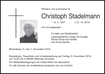 Anzeige von Christoph Stadelmann von MGO