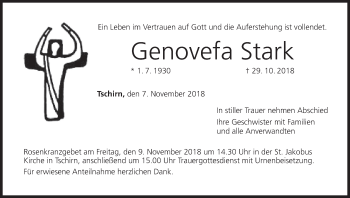 Anzeige von Genovefa Stark von MGO