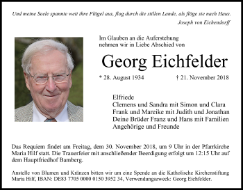 Anzeige von Georg Eichfelder von MGO