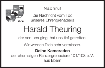 Anzeige von Harald Theuring von MGO