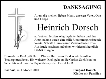 Anzeige von Heinrich Dorsch von MGO