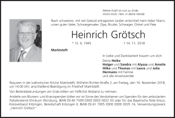 Anzeige von Heinrich Grötsch von MGO