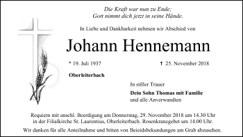 Anzeige von Johann Hennemann von MGO