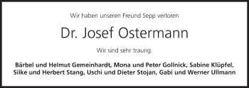 Anzeige von Josef Ostermann von MGO