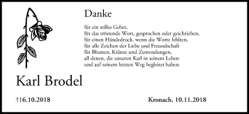 Anzeige von Karl Brodel von MGO