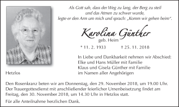 Anzeige von Karolina Günther von MGO