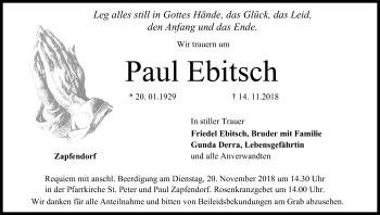 Anzeige von Paul Ebitsch von MGO
