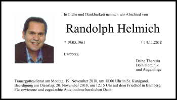 Anzeige von Randolph Helmich von MGO