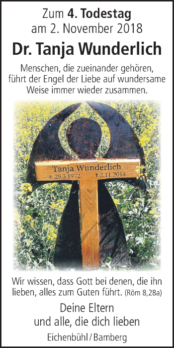 Anzeige von Dr. Tanja Wunderlich von MGO