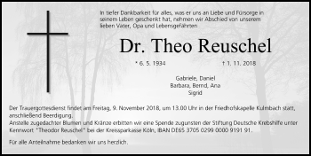 Anzeige von Theo Reuschel von MGO