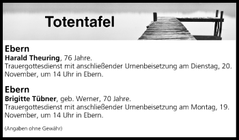 Anzeige von Totentafel vom 17.11.2018 von MGO