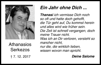Anzeige von Athanasios Serkezos von MGO