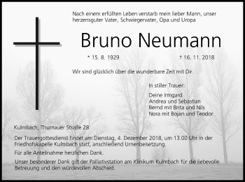 Anzeige von Bruno Neumann von MGO