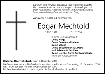 Anzeige von Edgar Mechtold von MGO