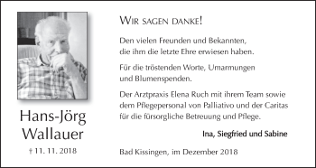 Anzeige von Hans-Jörg Wallauer von MGO