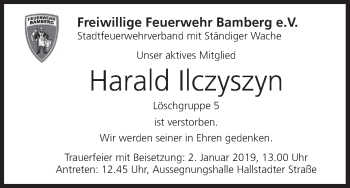 Anzeige von Harald Ilczyszyn von MGO