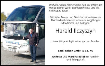 Anzeige von Harald Ilczyszyn von MGO