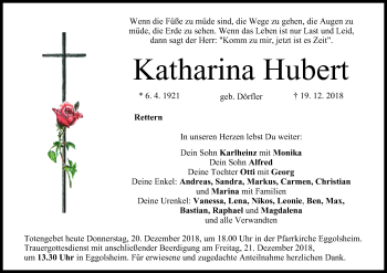 Anzeige von Katharina Hubert von MGO