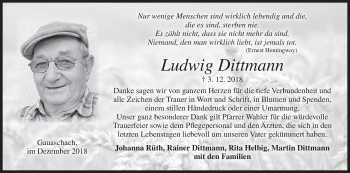 Anzeige von Ludwig Dittmann von MGO