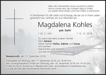 Anzeige von Magdalena Kohles von MGO
