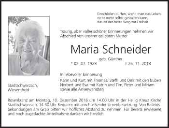 Anzeige von Maria Schneider von MGO