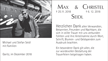 Anzeige von Max Seidl von MGO