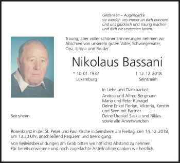 Anzeige von Nikolaus Bassani von MGO