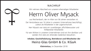 Anzeige von Oliver Mysack von MGO