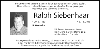 Anzeige von Ralph Siebenhaar von MGO
