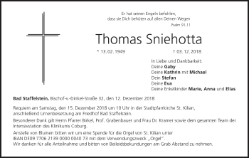 Anzeige von Thomas Sniehotta von MGO
