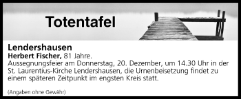 Anzeige von Totentafel vom 19.12.2018 von MGO