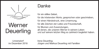 Anzeige von Werner Deuerling von MGO