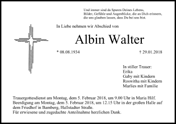 Anzeige von Albin Walter von MGO
