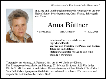 Anzeige von Anna Büttner von MGO