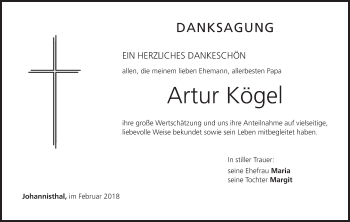 Anzeige von Artur Kögel von MGO