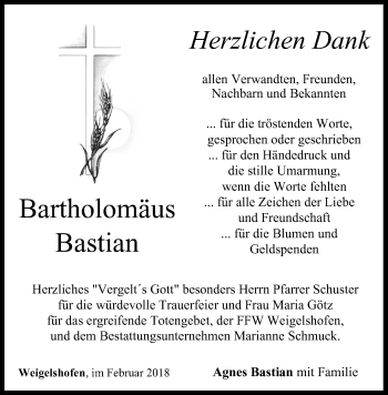 Anzeige von Bartholomäus Bastian von MGO