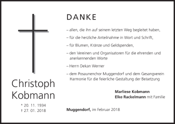 Anzeige von Christoph Kobmann von MGO