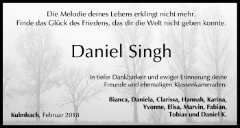 Anzeige von Daniel Singh von MGO