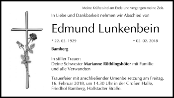 Anzeige von Edmund Lunkenbein von MGO