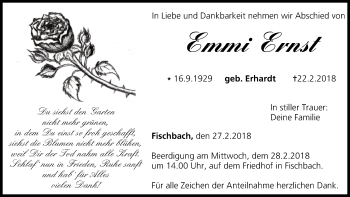 Anzeige von Emmi Ernst von MGO