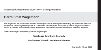 Anzeige von Ernst Wagemann von MGO