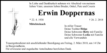 Anzeige von Erwin Doppernas von MGO