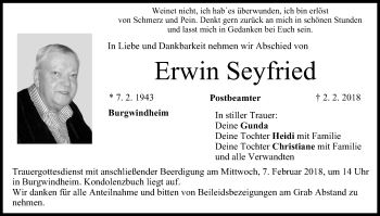 Anzeige von Erwin Seyfried von MGO