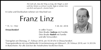 Anzeige von Franz Linz von MGO