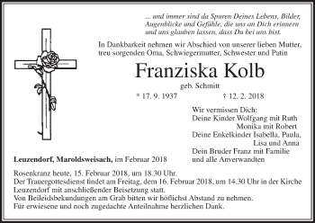 Anzeige von Franziska Kolb von MGO