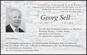 Anzeige von Georg Sell von MGO