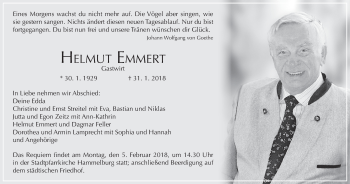Anzeige von Helmut Emmert von MGO