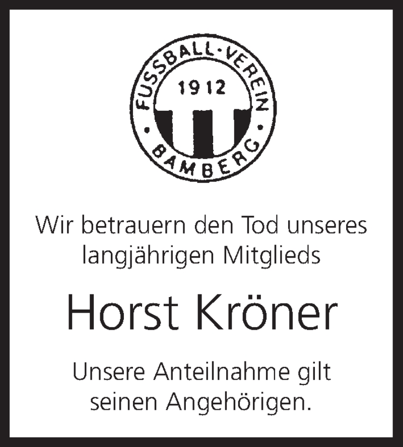  Traueranzeige für Horst Kröner vom 27.02.2018 aus MGO
