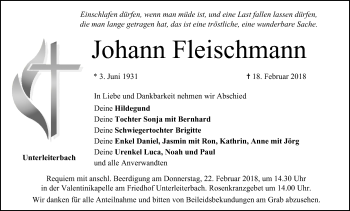 Anzeige von Johann Fleischmann von MGO