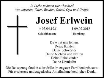 Anzeige von Josef Erlwein von MGO
